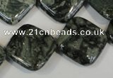 CNS432 15.5 inches 20*20mm diamond natural serpentine jasper beads