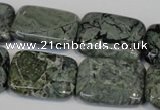 CNS438 15.5 inches 18*25mm rectangle natural serpentine jasper beads