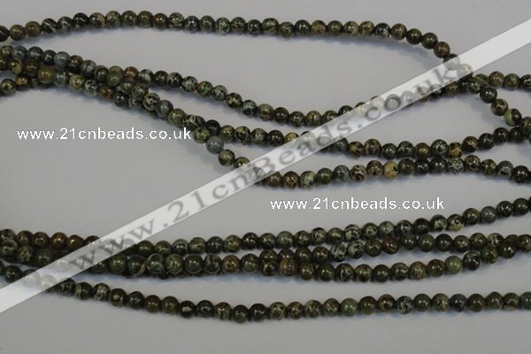 CNS500 15.5 inches 4mm round natural serpentine jasper beads