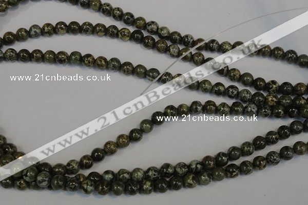 CNS501 15.5 inches 6mm round natural serpentine jasper beads