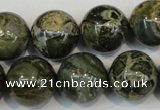 CNS506 15.5 inches 16mm round natural serpentine jasper beads