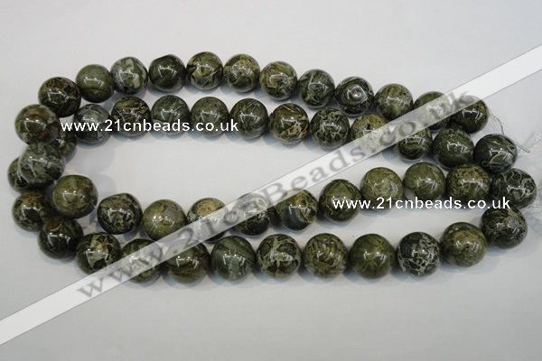 CNS506 15.5 inches 16mm round natural serpentine jasper beads