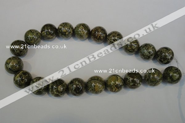 CNS508 15.5 inches 20mm round natural serpentine jasper beads