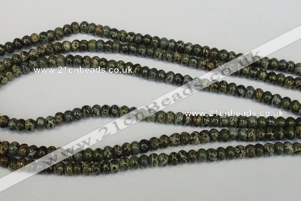 CNS510 15.5 inches 4*6mm rondelle natural serpentine jasper beads