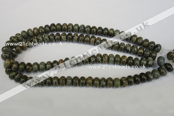 CNS512 15.5 inches 8*12mm rondelle natural serpentine jasper beads