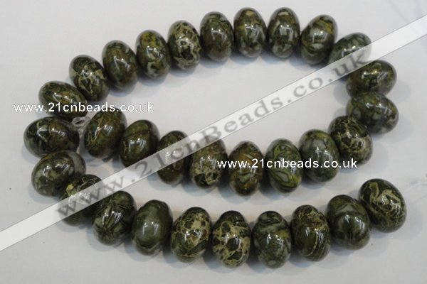 CNS517 15.5 inches 14*20mm rondelle natural serpentine jasper beads