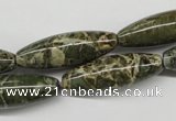 CNS519 15.5 inches 10*30mm rice natural serpentine jasper beads