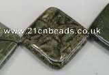 CNS533 15.5 inches 25*25mm diamond natural serpentine jasper beads