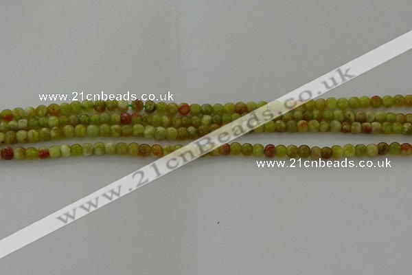 CNS599 15.5 inches 3mm round green dragon serpentine jasper beads