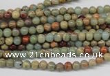 CNS60 15.5 inches 4mm round natural serpentine jasper beads