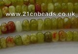 CNS609 15.5 inches 2.5*4mm rondelle green dragon serpentine jasper beads