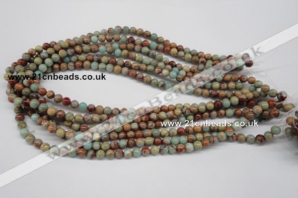 CNS61 15.5 inches 6mm round natural serpentine jasper beads