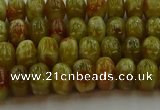 CNS610 15.5 inches 4*6mm rondelle green dragon serpentine jasper beads
