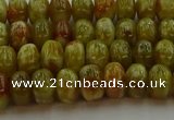 CNS611 15.5 inches 5*8mm rondelle green dragon serpentine jasper beads