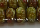 CNS616 15.5 inches 12*18mm rondelle green dragon serpentine jasper beads