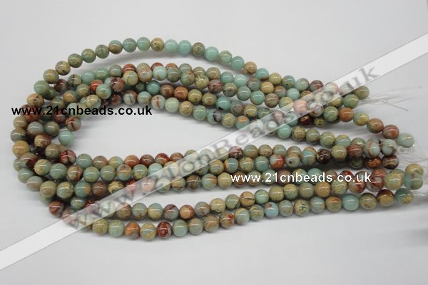 CNS62 15.5 inches 8mm round natural serpentine jasper beads