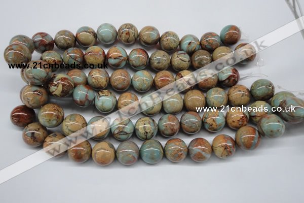 CNS67 15.5 inches 18mm round natural serpentine jasper beads