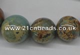 CNS69 15.5 inches 10mm - 22mm round natural serpentine jasper beads