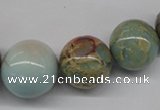 CNS70 15.5 inches 12mm - 24mm round natural serpentine jasper beads