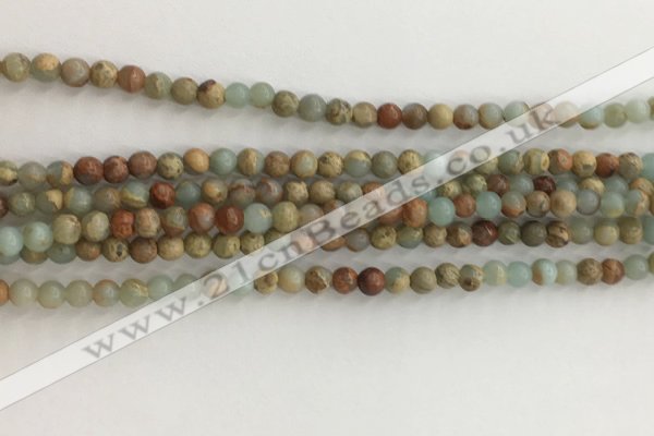 CNS700 15.5 inches 4mm round serpentine jasper beads wholesale