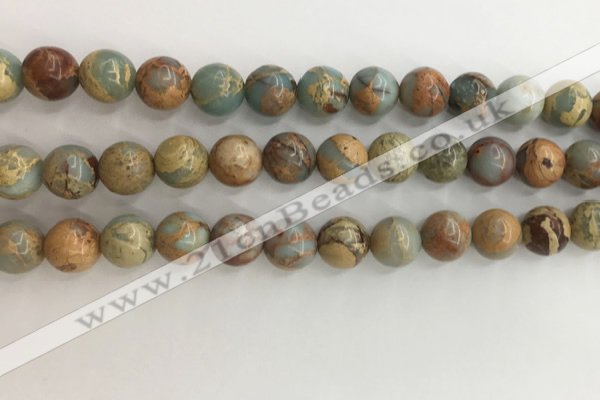 CNS703 15.5 inches 10mm round serpentine jasper beads wholesale