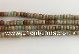 CNS713 15.5 inches 4*6mm rondelle serpentine jasper beads wholesale