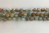 CNS719 15.5 inches 8mm flat round serpentine jasper beads wholesale