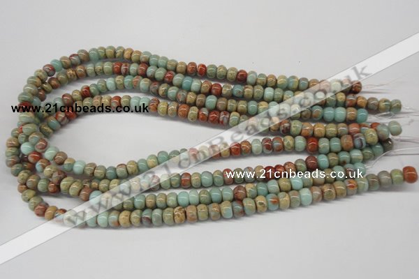 CNS72 15.5 inches 5*8mm rondelle natural serpentine jasper beads