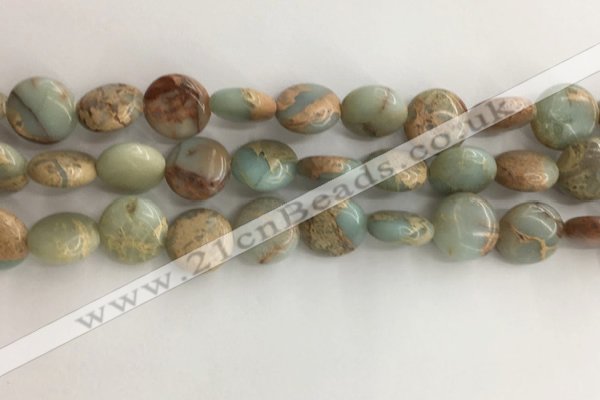 CNS721 15.5 inches 12mm flat round serpentine jasper beads wholesale
