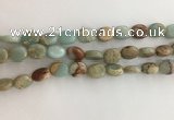 CNS723 15.5 inches 8*10mm oval serpentine jasper beads wholesale