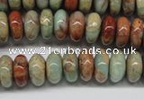 CNS74 15.5 inches 6*12mm rondelle natural serpentine jasper beads