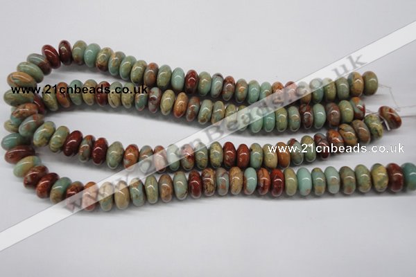 CNS75 15.5 inches 7*14mm rondelle natural serpentine jasper beads