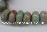 CNS78 5*10mm - 14*20mm rondelle natural serpentine jasper beads