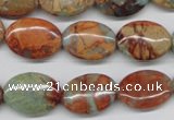 CNS92 15.5 inches 13*18mm oval natural serpentine jasper beads