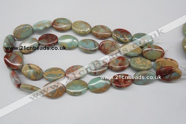 CNS94 15.5 inches 18*25mm oval natural serpentine jasper beads