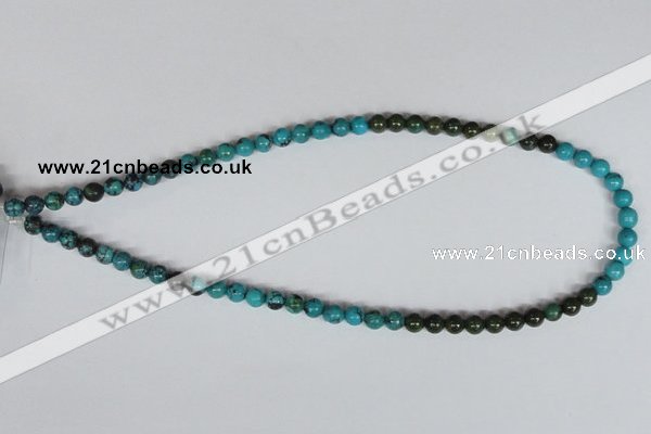 CNT02 16 inches 6mm round natural turquoise beads wholesale