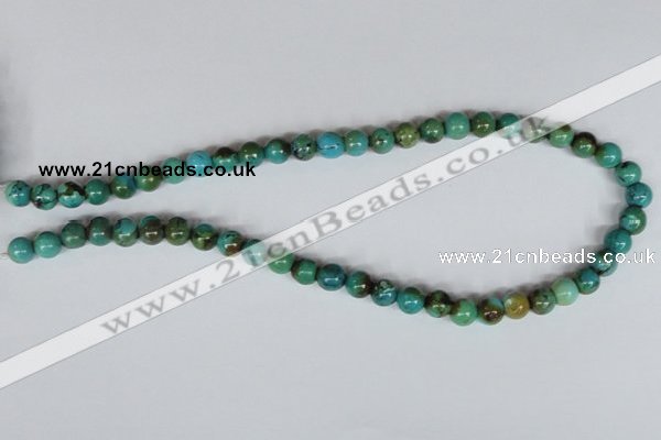 CNT04 16 inches natural turquoise 8mm round beads wholesale