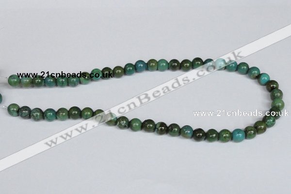 CNT05 16 inches 9mm round natural turquoise beads wholesale