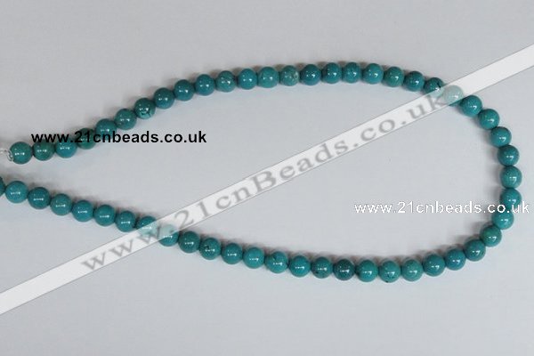 CNT07 16 inches 8mm round natural turquoise beads wholesale