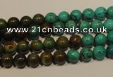 CNT102 15.5 inches 5.5mm - 6mm round natural turquoise beads wholesale