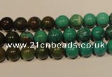 CNT103 15.5 inches 7mm round natural turquoise beads wholesale