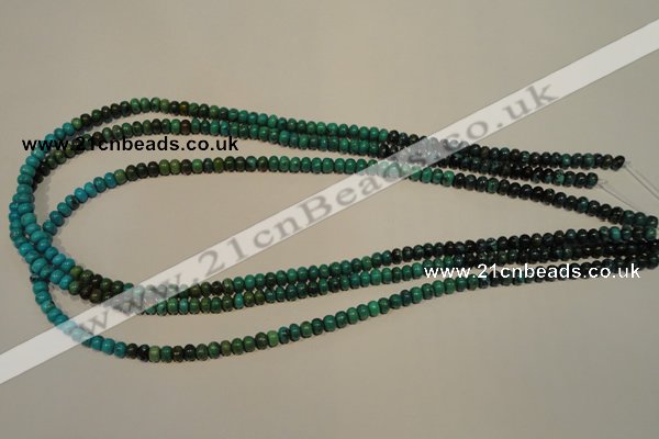 CNT110 15.5 inches 3*5mm rondelle natural turquoise beads wholesale