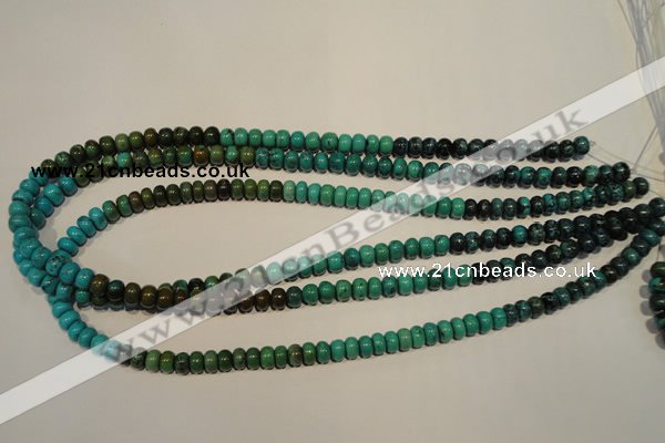 CNT111 15.5 inches 4*7mm rondelle natural turquoise beads wholesale