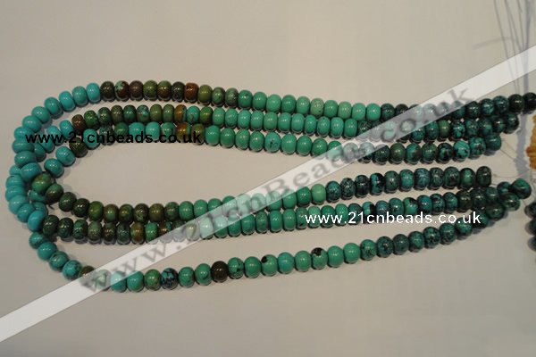 CNT112 15.5 inches 5*8mm rondelle natural turquoise beads wholesale