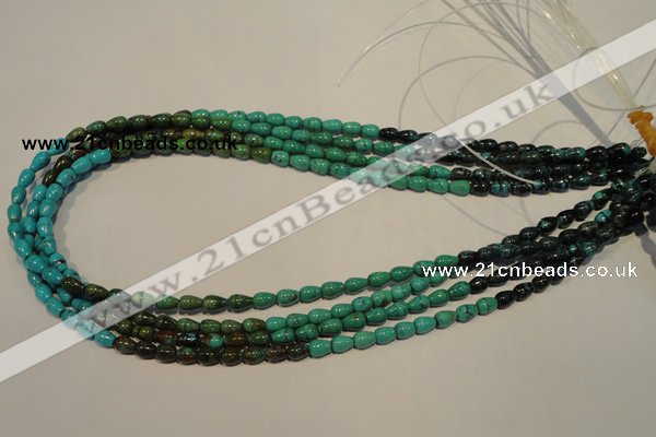 CNT115 15.5 inches 4*6mm teardrop natural turquoise beads wholesale