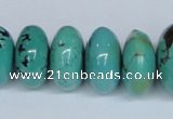 CNT12 16 inches multi-size rondelle natural turquoise beads wholesale