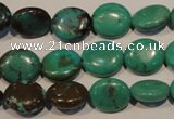 CNT120 15.5 inches 10*12mm oval natural turquoise beads wholesale