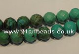 CNT131 15.5 inches 8mm faceted round natural turquoise beads