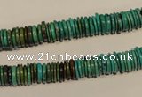 CNT138 15.5 inches 1.5*7.5mm disk natural turquoise beads