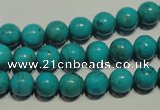 CNT147 15.5 inches 8mm round natural turquoise beads wholesale